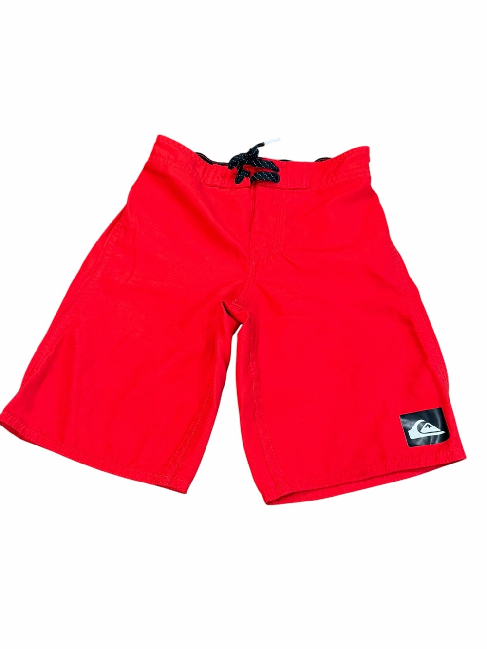 Quiksilver Bright Red Boys Swim Trunks with Logo Patch, Size 6